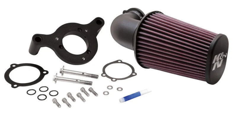 K&N 01-14 Harley Davidson Softail DYNA Performance Intake Kit - Side View