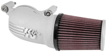 Load image into Gallery viewer, K&amp;N 01-17 Harley Davidson Softail / Dyna FI Performance Air Intake System Silver - Back View