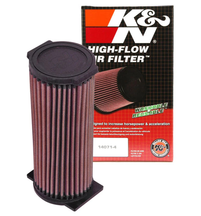 K&N 02-03 Yamaha YFM660 Grizzly 660 / 04-07 & 09-13 YFM350R Raptor 350 Replacement Air Filter - Side View
