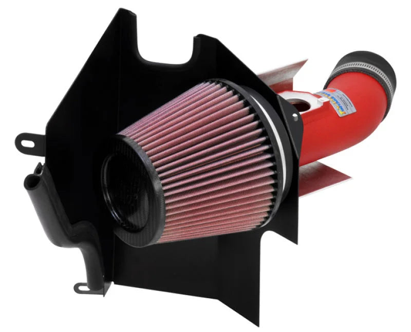 K&N 02-07 WRX/STi Wrinkle Red Typhoon Short Ram Intake - Main Product View