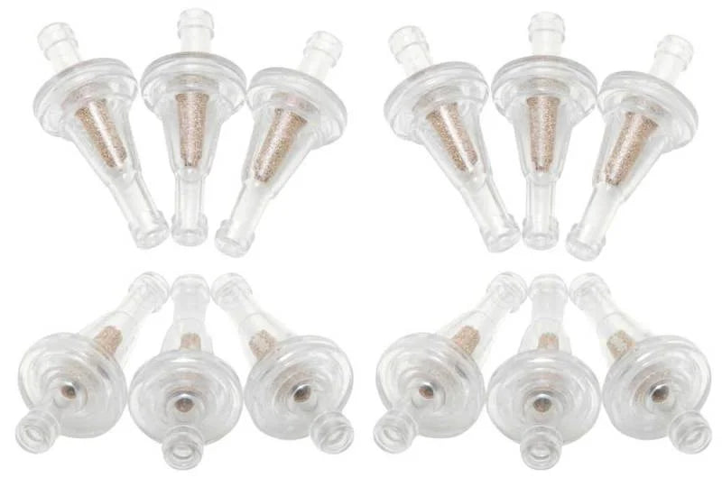 K&N 0.25in Flange 2.15in Length 1in OD Sintered Porous Bronze Fuel Filter (Set of 12) - Main Product View