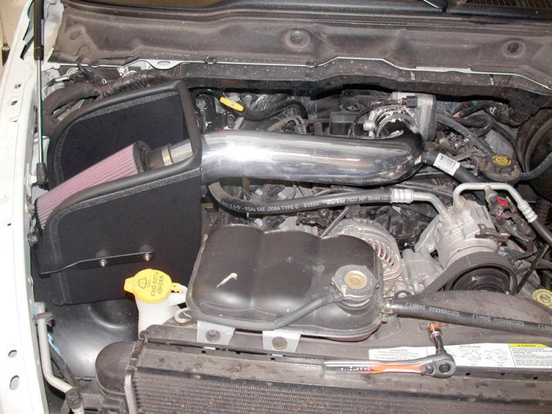K&N 03-08 Dodge Ram V8-5.7L High Flow Performance Kit - Side View