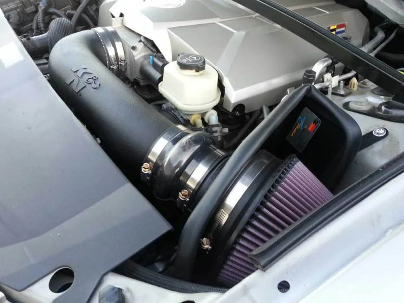 K&N 04-05 Cadillac CTS-V V8-5.7L Performance Intake Kit - Back View