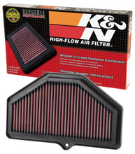 Load image into Gallery viewer, K&amp;N 04-05 Suzuki GSXR600/GSXR750 Replacement Air Filter - Back View