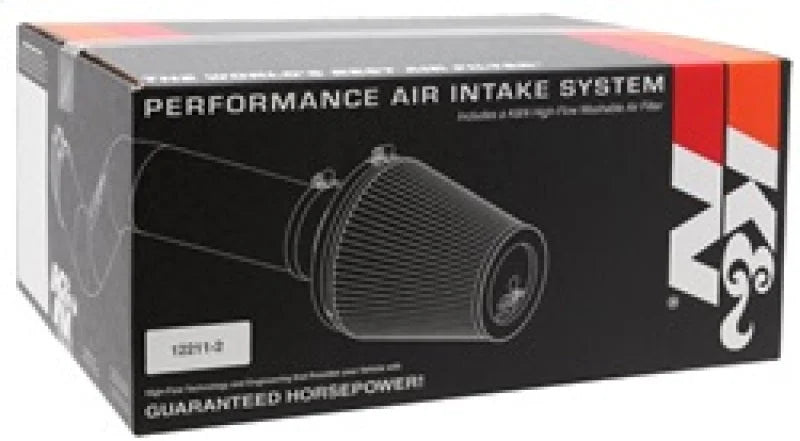 K&N 04-07 Scion xB Silver Typhoon Short Ram Intake - Side View