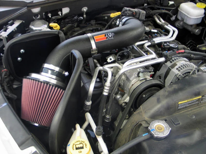 K&N 05-06 Dodge Dakota V8-4.7L Performance Intake Kit - Side View