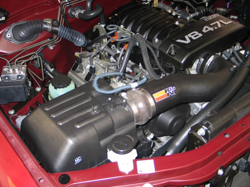 K&N 05-06 Toyota Tundra / Sequoia V8-4.7L Performance Air Intake Kit - Side View