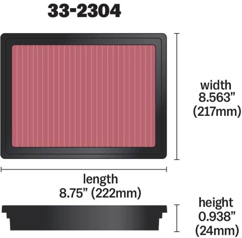K&N 05-08 LGT / 08-11 WRX / STi Drop In Air Filter - Additional View 9