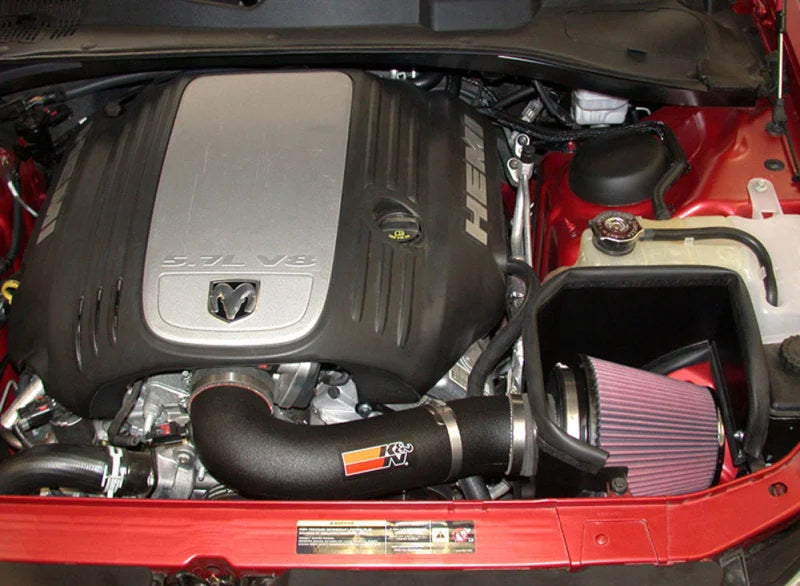 K&N 05-08 Magnum/06-10 Charger/08-10 Challenger / 05-10 Chrysler 300C  Gen II Perf Intake - Side View