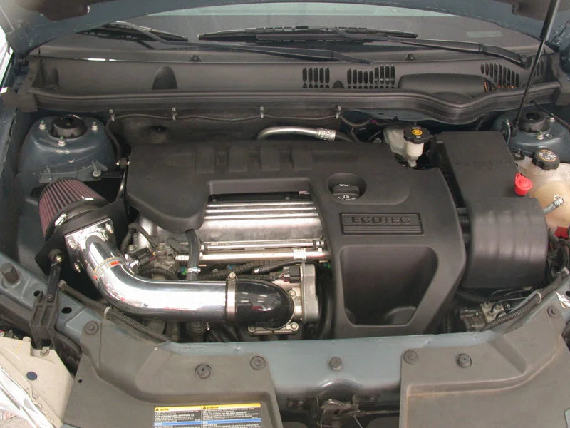 K&N 05-09 Chevy Cobalt 2.2L Silver Typhoon Short Ram Intake - Side View