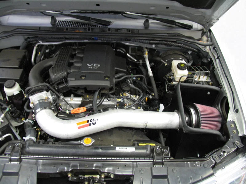 K&N 05-09 Nissan Pathfinder/Xterra/Frontier V6-4.0L 77 Series High Flow Performance Kit - Back View