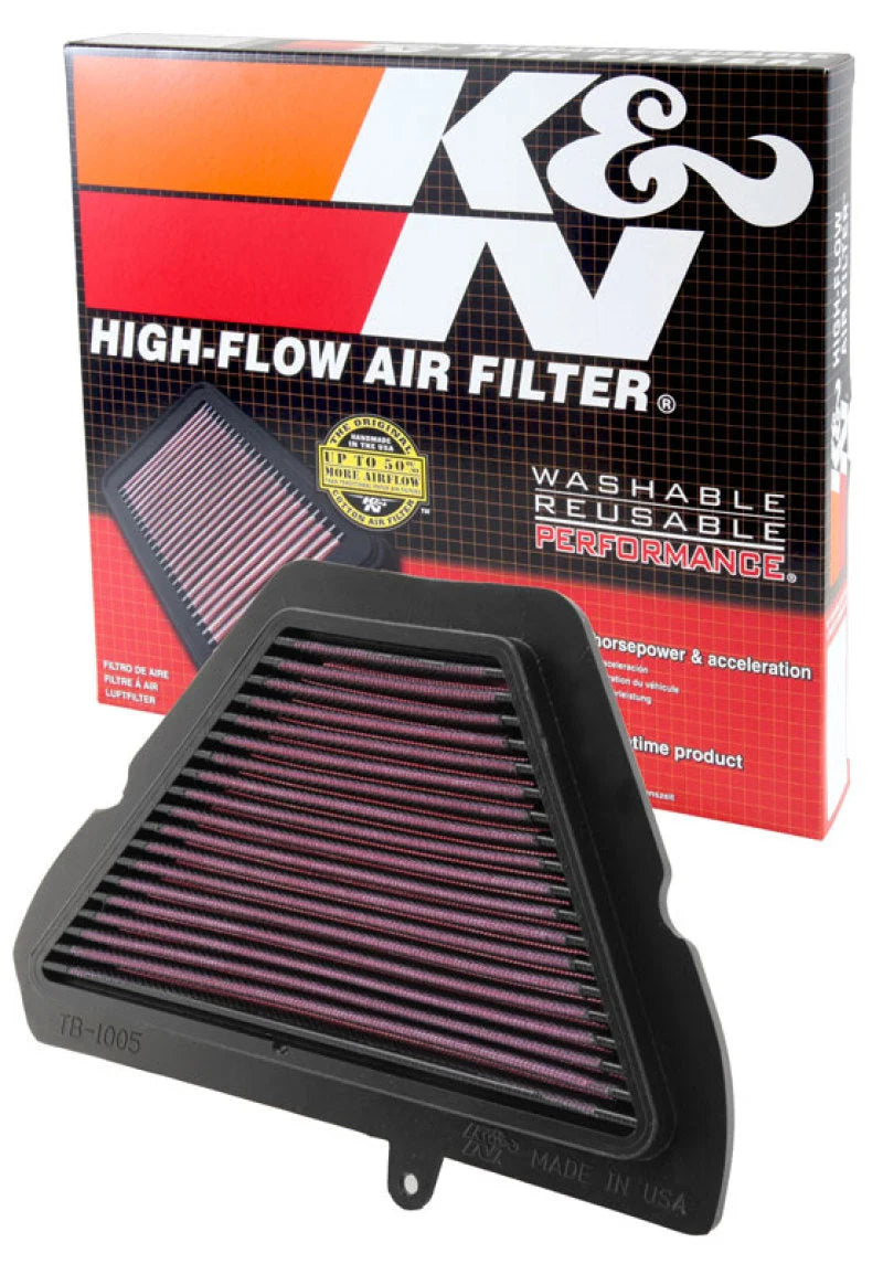K&N 05-10 Triumph Speed/Sprint / 07-10 Tiger Drop in Air Filter - Side View