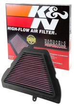 Load image into Gallery viewer, K&amp;N 05-10 Triumph Speed/Sprint / 07-10 Tiger Drop in Air Filter - Side View