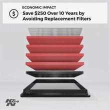Load image into Gallery viewer, K&amp;N 05-10 VW Jetta/Passat / 07-10 Tiguan / 09-10 GTi / 06-09 EOS Drop In Air Filter - Side View