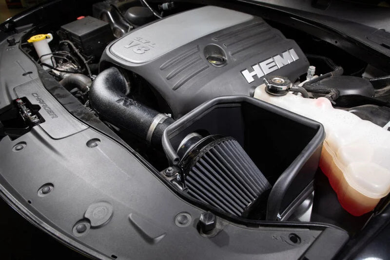 K&N 05-19 Dodge Magnum V8 5.7L/6.1L DRYFLOW Performance Air Intake System - Side View