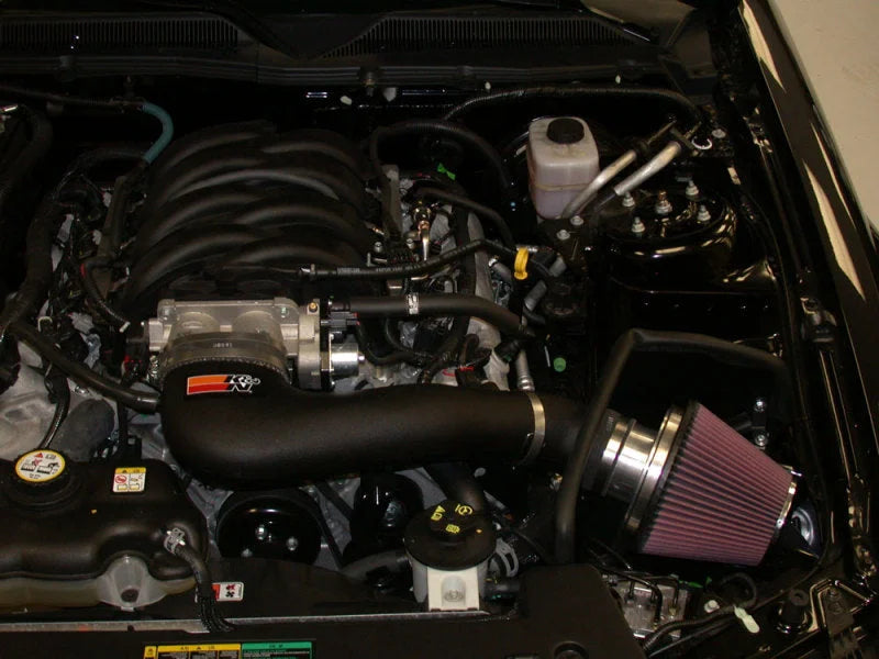 K&N 05 Ford Mustang GT V8-4.6L Performance Intake Kit - Side View