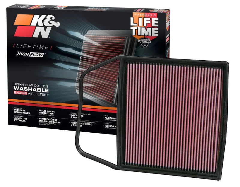 K&N 06-09 BMW 135/335/535 Drop In Air Filter - Additional View 10