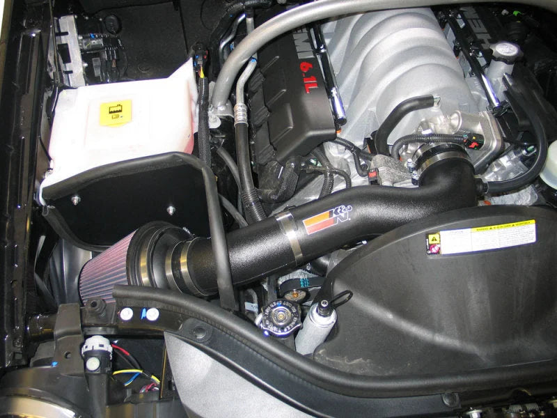 K&N 06-10 Jeep Grand Cherokee 6.1L V8 Performance Intake Kit - Side View