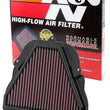 Load image into Gallery viewer, K&amp;N 06-12 Triumph Daytona 675/675 SE/675R/Street Triple/Street Triple R Replacement Air Filter - Side View