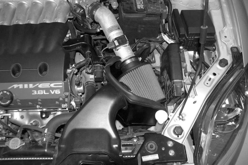 K&N 06 Eclipse GT 3.8L V6 Red Typhoon Short Ram Intake - Side View