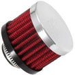 Load image into Gallery viewer, K&amp;N 0.625 inch ID 2 inch OD 1.5 inch H Clamp On Crankcase Vent Filter - Side View