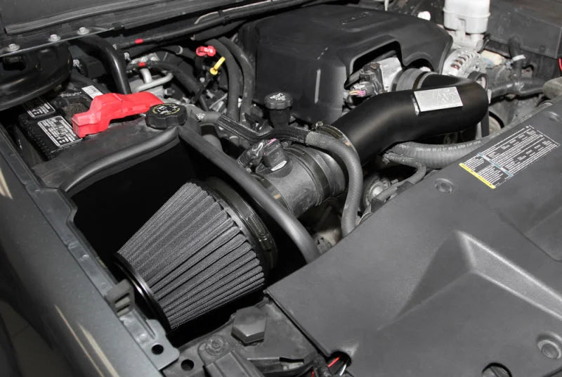 K&N 07-08 Chevy Silverado 1500 4.8L/5.3L V8 / 07-08 GMC Yukon 4.8L/5.3L V8 Black Perf Intake Kit - Side View