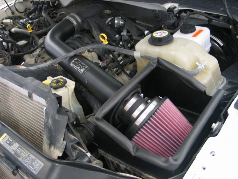 K&N 07-08 Ford F250 SD V8-5.4L Black High Flow Performance Kit - Installation View