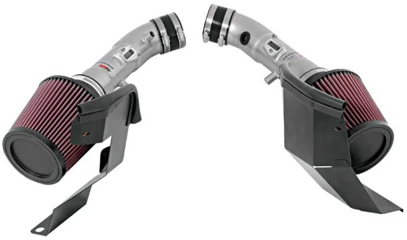 K&N 07-08 G35 Dual Silver Typhoon Short Ram Intakes - Main Product View