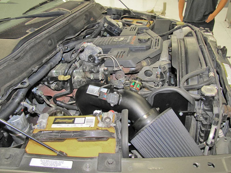 K&N 07-09 Dodge Ram Pickup 2500/3500 6.7L DSL Black Performance Intake Kit - Installation View