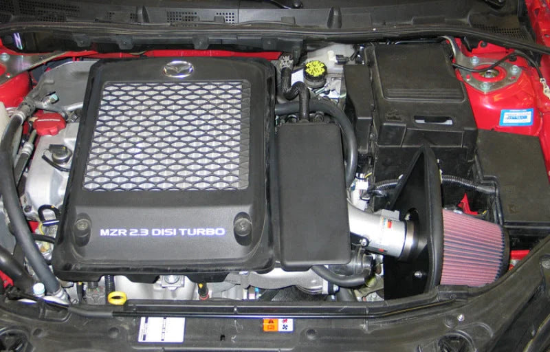 K&N 07-09 Mazdaspeed3 Silver Typhoon Short Ram Intake - Side View