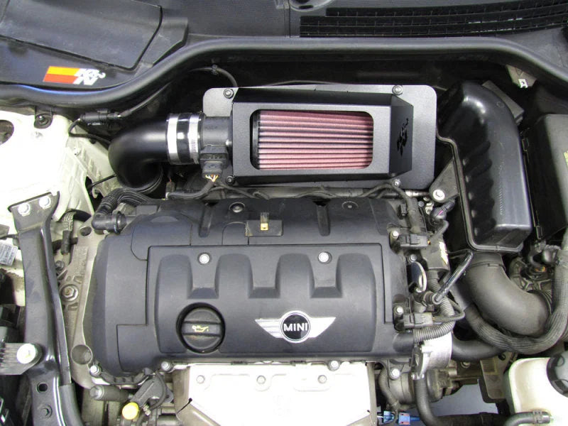 K&N 07-09 Mini Cooper L4-1.6L Typhoon Short Ram Intake - Side View