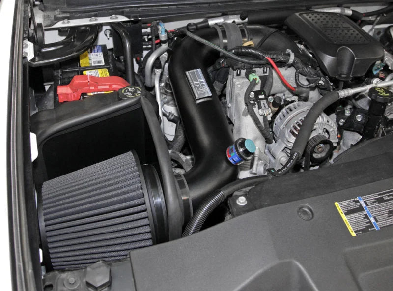 K&N 07-10 GMC Sierra 2500/3500 6.6L V8 Blackhawk Performance Intake Kit - Back View