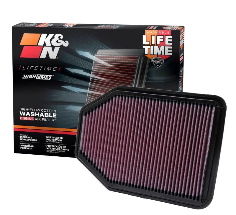 K&N 07-10 Jeep Wrangler 3.8L V6 Drop In Air Filter - Additional View 11