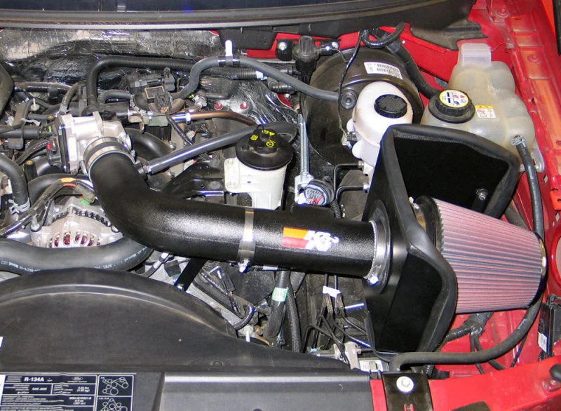K&N 07 Ford F-150 V8-4.6L Performance Intake Kit - Side View