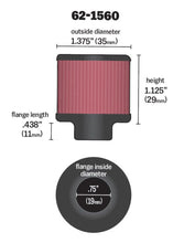 Load image into Gallery viewer, K&amp;N 0.75 inch ID 1.375 inch OD 1.125 inch H Clamp On Crankcase Vent Filter - Installation View