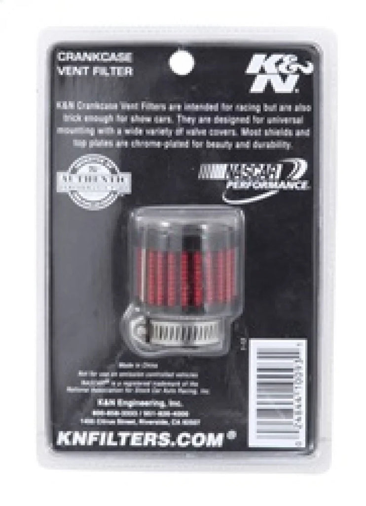 K&N 0.75 inch ID 1.375 inch OD 1.125 inch H Clamp On Crankcase Vent Filter - Additional View 5