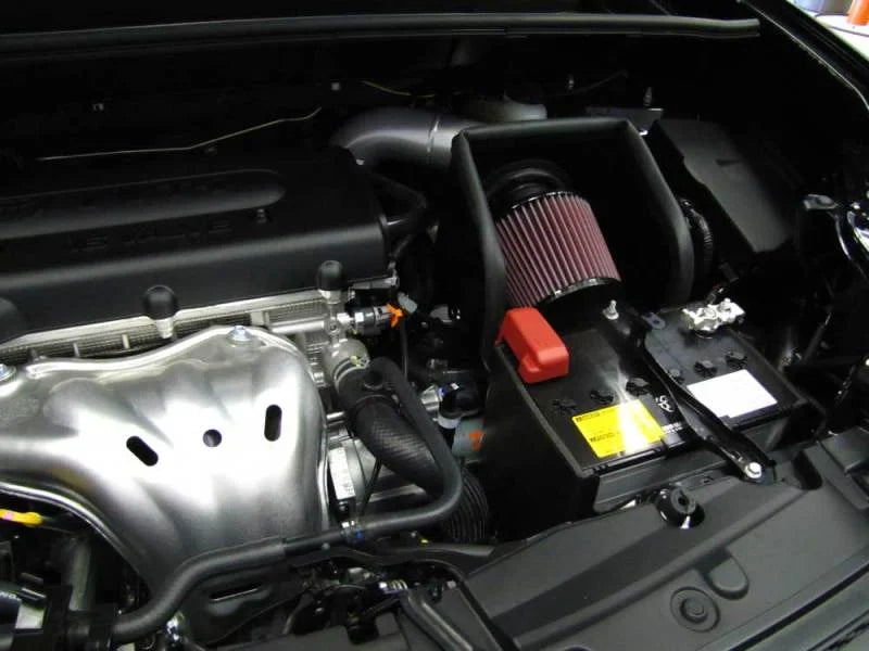 K&N 08-09 Scion xB Silver Typhoon Short Ram Intake - Side View