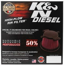 Load image into Gallery viewer, K&amp;N 08-10 Ford F250 Super Duty 6.4L Drop In Air Filter - Side View