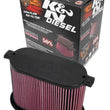 Load image into Gallery viewer, K&amp;N 08-10 Ford F250 Super Duty 6.4L Drop In Air Filter - Back View