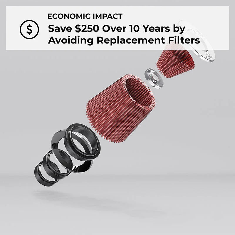K&N 08-11 BMW M3 4.0L V8 Drop In Air Filter - Installation View
