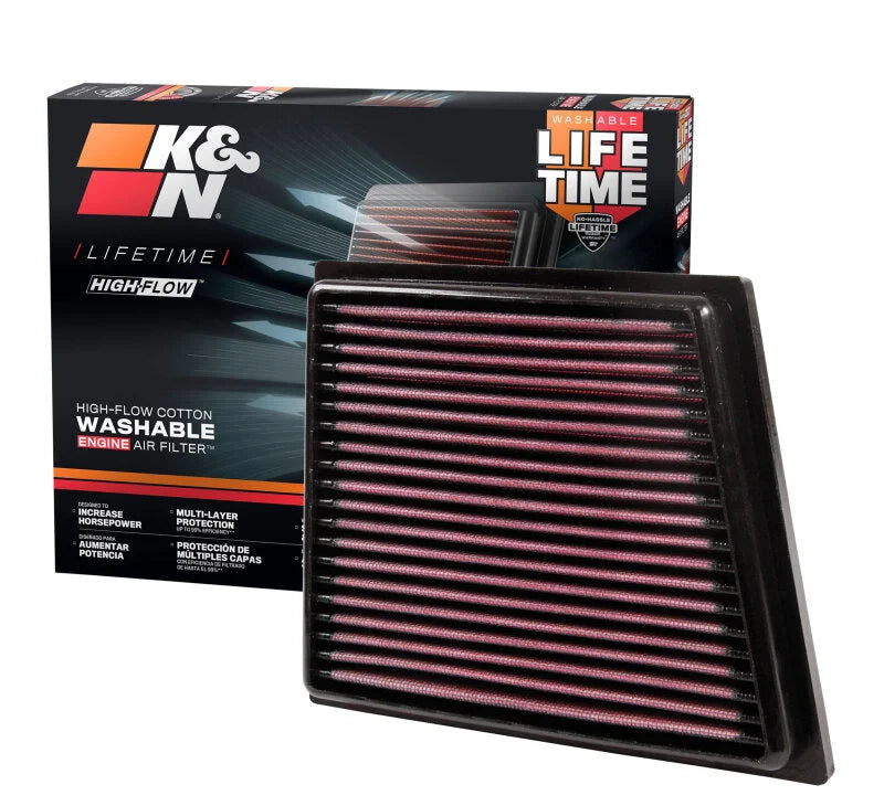 K&N 08 Ford Fiesta 1.25L-L4 Drop In Air Filter - Back View