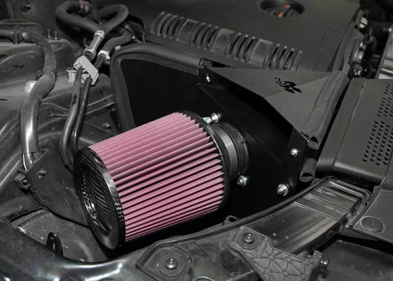 K&N 09-10 Audi A4 2.0L Typhoon Air Intake - Side View