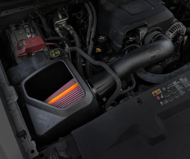 K&N 09-12 V8 GM 1500 Performance Air Intake System - Back View