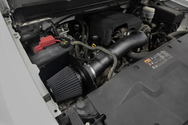K&N 09-14 Chevrolet V8-4.8/5.3/6.0/6.2L - Performance Air Intake System - Side View
