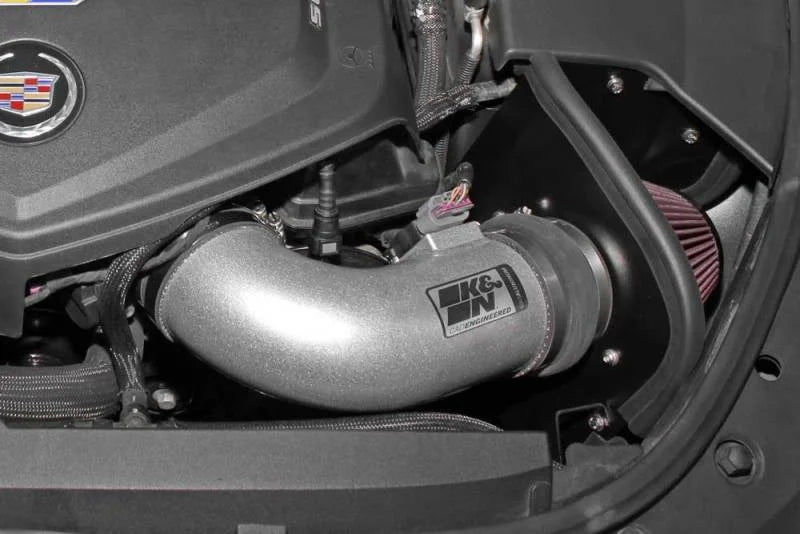 K&N 09-15 Cadillac STS-V 6.2L V8 Typhoon Performance Intake - Back View