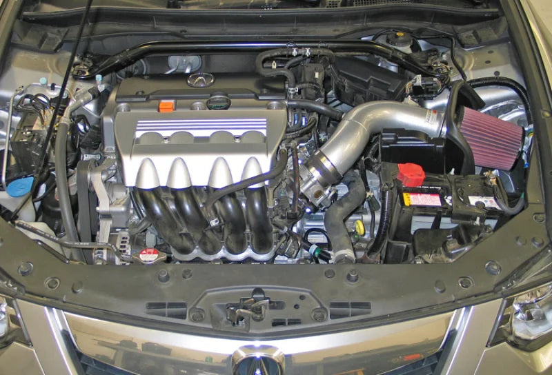 K&N 09 Acura TSX 2.4L Silver Typhoon Intake - Back View