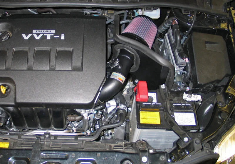 K&N 09 Toyota Corolla L4-1.8L Typhoon Short Ram Intake - Side View