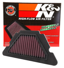 Load image into Gallery viewer, K&amp;N 09 Yamaha FZ6R/XJ6 Replacement Air Filter - Side View