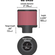 Load image into Gallery viewer, K&amp;N 1 inch ID 3 inch OD 2.375 inch H Rubber Base Crankcase Vent Filter - Main Product View