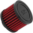 Load image into Gallery viewer, K&amp;N 1 inch ID 3 inch OD 2.375 inch H Rubber Base Crankcase Vent Filter - Side View